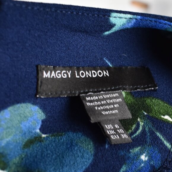 Maggy London Floral Midi Sheath Dress - 6 - Picture 8 of 8